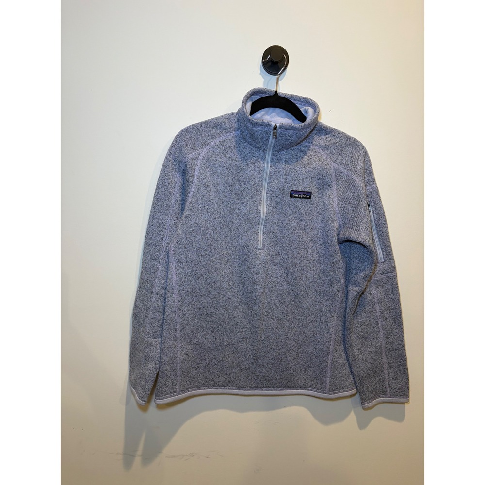 Patagonia Mens Better Sweater 1/4 Zip Fleece Pullover Light Blue Heather Size M